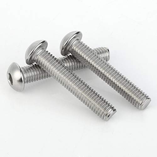 M8-1.25 x 16mm Button Head Socket Cap Screws, Stainless Steel 18-8, Bright Finish, Fully Threaded, Allen Socket Drive, 50 PCS by MewuDecor - Image 8
