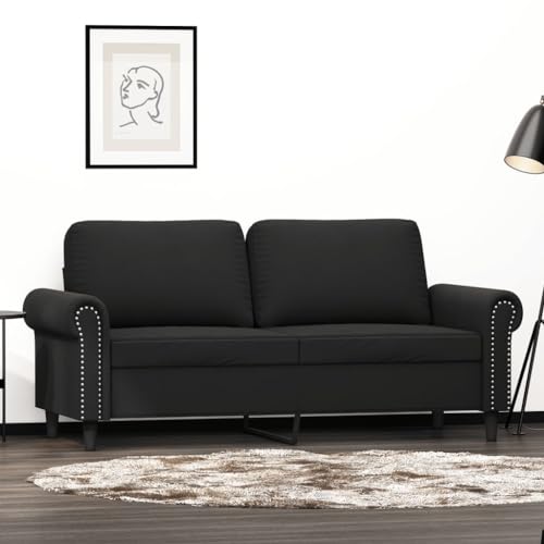 Willood 2-Sitzer-Sofa Loungesofa Couch mit Armlehnen Rückenkissen, Wohnzimmersofa Designsofa Metallgestell, Sitzmöbel Zweisitze,Multi-Sofa, Schwarz 140 cm Samt Willood 2-Sitzer-Sofa Loungesofa Couch mit Armlehnen Rückenkissen, Wohnzimmersofa Designsofa Metallgestell, Sitzmöbel Zweisitze,Multi-Sofa, Schwarz 140 cm Samt