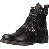  Mjus Damen Stiefelette schwarz Leder Bikerstiefelette Größe 35 EU