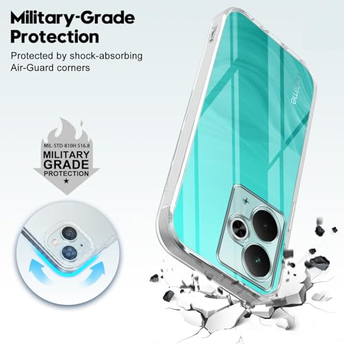 Image of Jkobi Back Cover for Realme 14T (Silicone Clear Shockproof Case with Camera Protection | Soft and Flexible | Transparent)