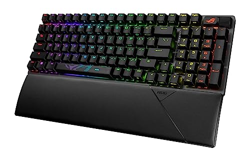 ASUS ROG Strix Scope II 96 - Teclado Gaming inalámbrico (Accesos rápidos, Control multifunción, interruptores ROG NX Intercambiable, Teclas doubleshot, 3 ángulos de inclinación), QWERTY español