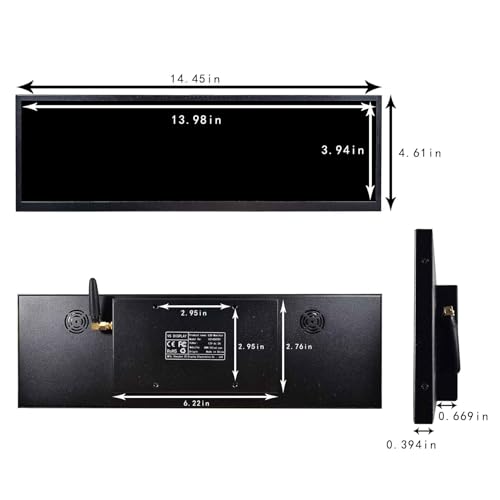 Image of VSDISPLAY 14.5 Inch Android 11 Touchscreen Monitor 2560x720 Stretched Bar LCD Display Support USB Autocopy Autoplay Video Image Audio