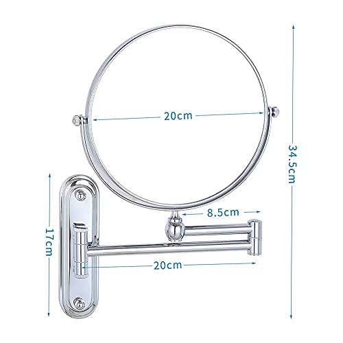 Miroir grossissant mural x10 double face DOWRY pour une routine beauté visage impeccable