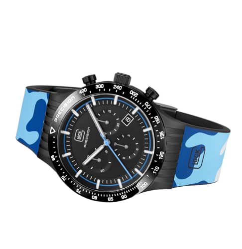 Image of GLOCK Men's Quartz Watch | 43mm case | Wristwatch with Steel case and Date Display | Men's Watch with Swiss Super-LumiNova Pointers and Indices | GW-34
