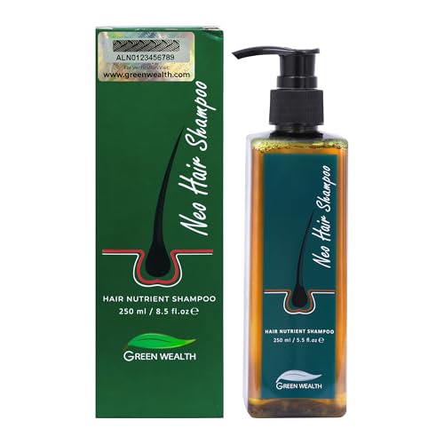 Green Wealth Neo Hair Shampoo | Natural Hair Loss Treatment for Men & Women | DHT Blocker | Hair Regrowth | Scalp Therapy, Thicker Hair | Trusted Formula with Ginseng, Saw Palmetto & Horsetail, 250ml