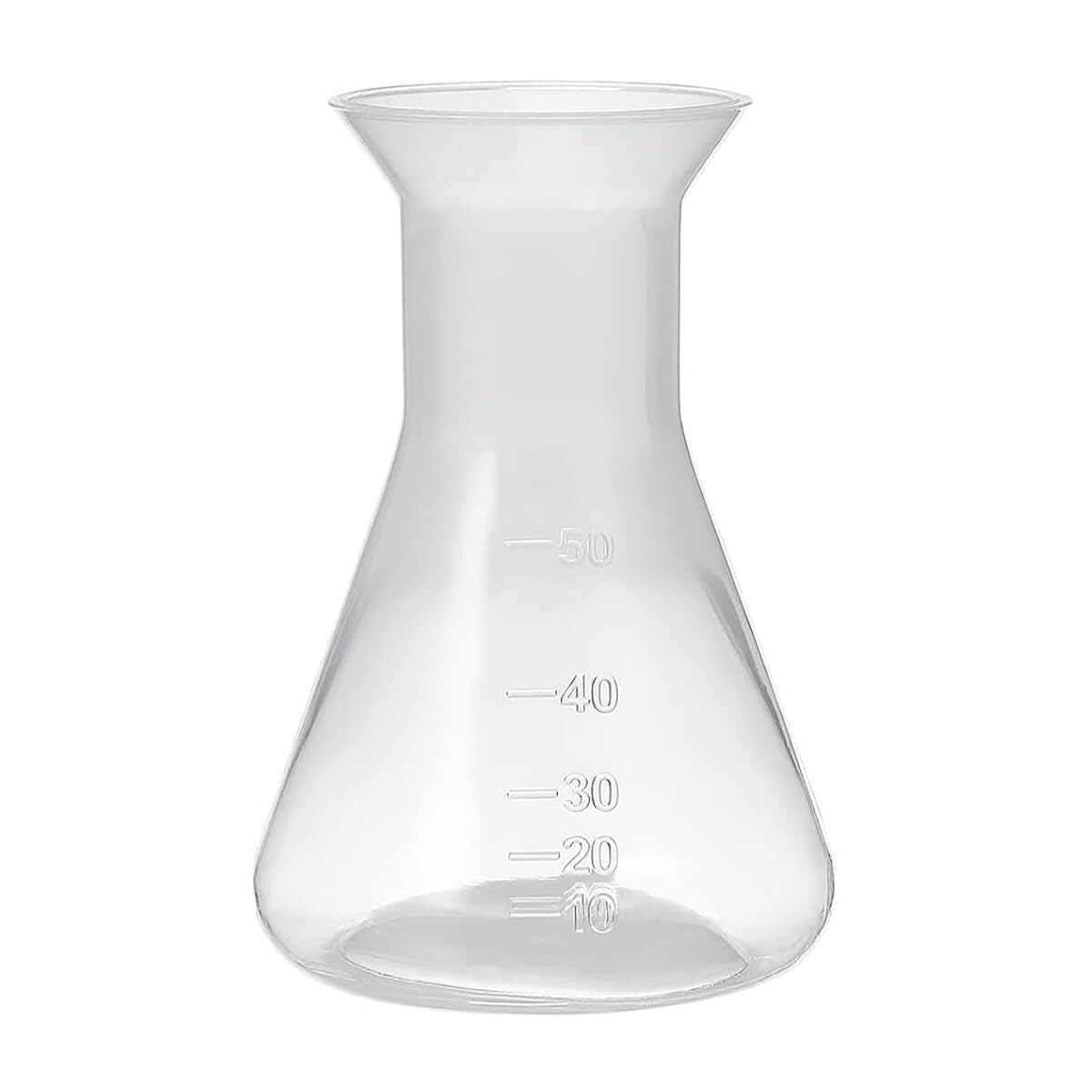 5 Pezzi Matracci Conici in Plastica Graduati 50ml - Attrezzatura di Laboratorio per Esperimenti Scientifici