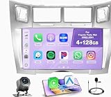 Fuluku 4+128GB 9'' Incell Autoradio per Toyota Yaris/Vizi 2005-2011 | Stereo per Schermo Touch HD 9", CarPlay/Android Auto Wireless, Navigatore, WiFi, RDS, FM, Bluetooth, EQ, SWC, Microfono