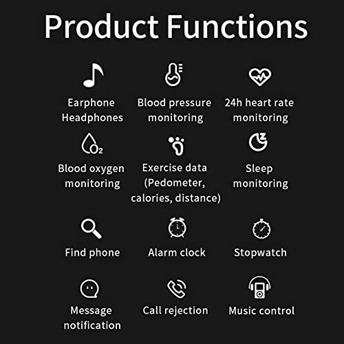 Smart Watch With Earbuds,Round Fitness Watch,1.28 Inch Bluetooth Watch With Step,Calories,Sleep Monitor,Ip66 Waterproof,Heart Rate Blood Pressu-Re Monitor For Ios & Android #TOP3