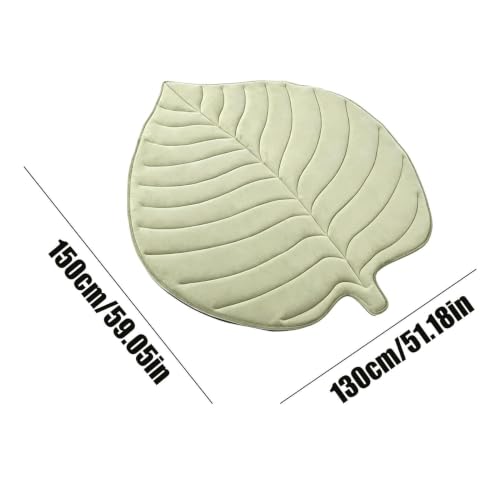 Tapis rafraîchissant pour chien lavable en forme de feuille verte