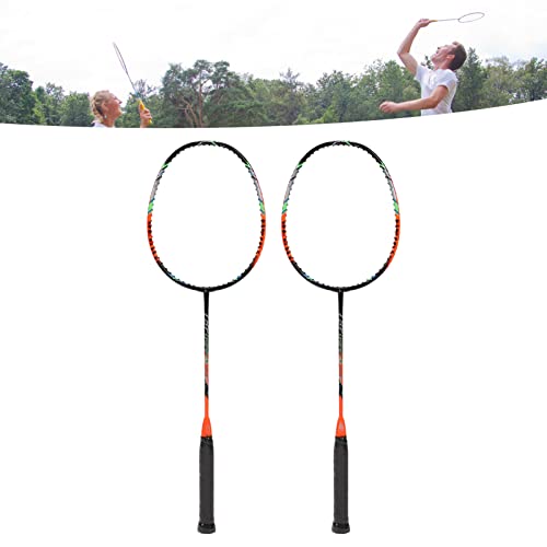 Raquete de Badminton Fibra de Carbono Com Aderência Antiderrapante Raquete de Badminton Baixa Resist