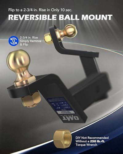 image for Orion Motor Tech Trailer Hitch Ball Mount, for 2