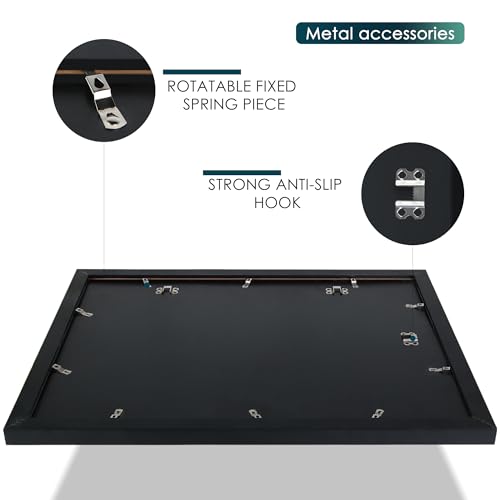 Image of DUENPY 16x22 Vinyl Frame For 12.5x12.5 Cover White Bottom Mat