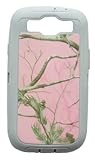 Camouflage / Camo Replacement Silicone Skin for Samsung Galaxy S3 I9300 - Black Heavy Duty Weather and Water Resistant. Fits Your Otterbox, Defender or Similar Case. (Wood Pink with grey frame)