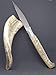 is lunas Coltello SARDO PATTADA Artigianale Manico in Corno Collezione Tascabile da Caccia (20 cm, Misura Grande)