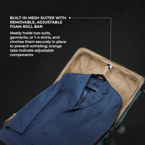 Image of Briggs & Riley 30 inch Large Spinner - Checked Luggage for Travel, Suitcases with Wheels, Hardside Rolling Bag for Men & Women, Self-Repairing Zipper - Torq Collection, Ocean