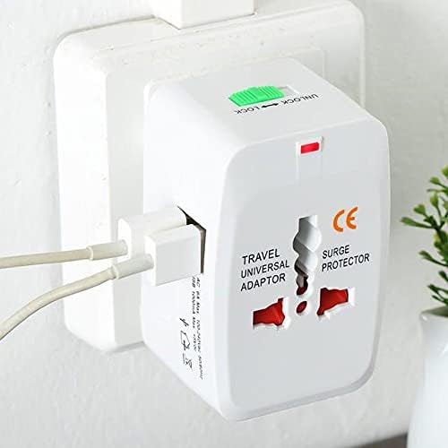 Frocel Universal Travel Adapter Worldwide Travel Adapter with Built in Dual USB Charger Ports (World Wide Adapter)-image-33