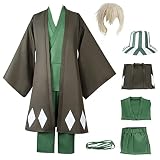 TMSREBU Urahara Kisuke Cosplay Costume Kurosaki Ichigo Outfit with Wig for Men(PY,Wig,2XL)