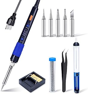 Electronics Soldering Iron Kit- 110V 65W LCD Digital Portable Soldering Gun 194-896℉(90-480℃)
