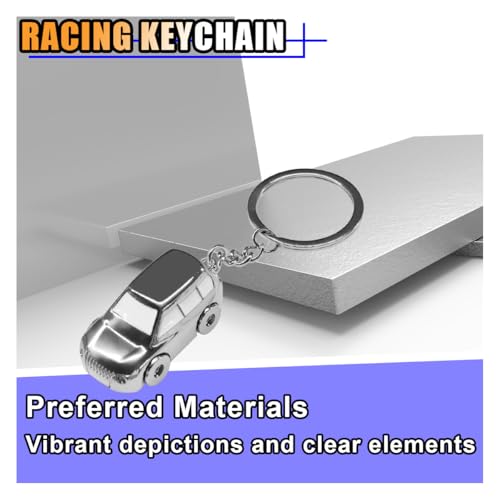Image of KITUREK 3D F1 Race Car Keychain, Zinc Heavy Duty Racing Model Keychain, Car Key Ring Present for Father Husband Boyfriends (SUV)
