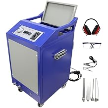 120V Industrial Dry Ice Blasting Cleaner, Pellet Dry Ice Blaster for Car and Ship Cleaning, 250W Dry Ice Cleaning Machine with Wheels, 4 Casters and 5 Clean Nozzles