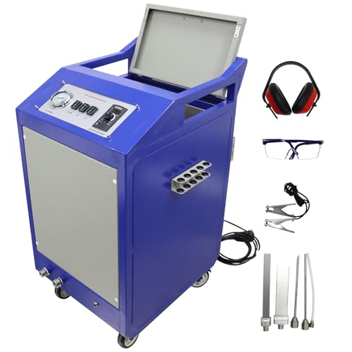 Yokoma 120V Industrial Dry Ice Blasting Cleaner, Pellet Dry Ice Blaster for Car and Ship Cleaning, 250W Dry Ice Cleaning Machine with Wheels, 4 Casters and 5 Clean Nozzles