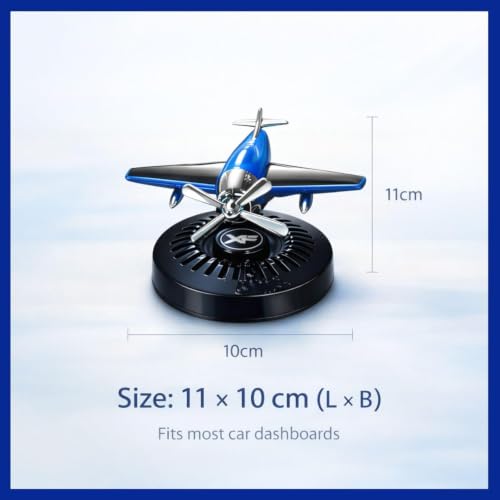 Image of YOURKARTS.COM Solar Spinning Glider Dashboard Perfume | 360 Rotating Solar Powered Car Air Freshener with Built-in Plant-Based Organic Fragrance | Airplane Dashboard Perfume | Car Interior Accessory