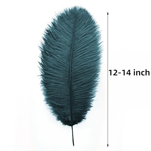 Ballinger Teal Ostrich Feathers Bulk - 24Pcs 12-14inch Feathers for Party Centerpieces,DIY Crafts and Home Decor by Ballinger - Image 3