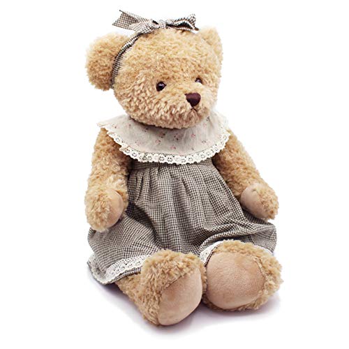 Oits Cute Big Baby Teddy Bear With Cloth Cute Stuffed Animal Soft Plush Toy 25" (Black&Brown) #TOP2