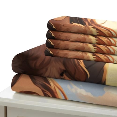 Parure de lit animal 3D finition premium microfibre double 200x200