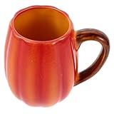 cabilock ceramic pumpkin tea mug for autumn and halloween microwave dishwasher safe decorative pumpkin cup for tea and seasonal celebrations