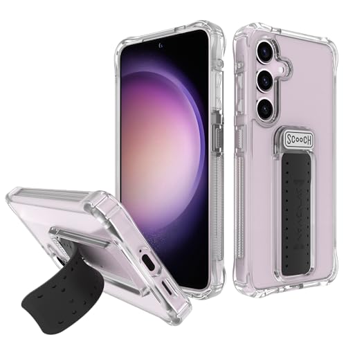 Scooch for Samsung Galaxy S23 Case with Stand [Wingman] with $100 Coverage, 5-in-1 Kickstand Case, 10-Foot Military Grade Drop Protection, Pop-Out Kickstand, Phone Grip, Car Mount