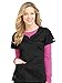 Med Couture Women's 'MC2' Lexi Scrub Top, Black, Small