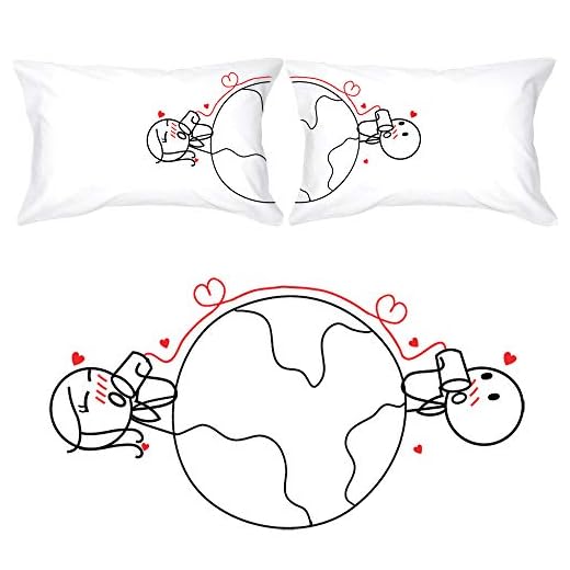 BoldLoft Love Has No Distance Couple Pillowcases-Long Distance Pillowcase Long Distance Relationship Gift for Boyfriend Girlfriend Thinking of You Gift