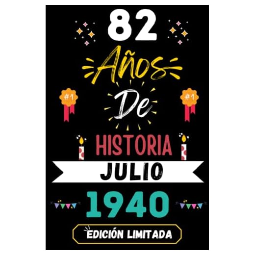 CUADERNO, 82 AÑOS DE HISTORIA JULIO 1940 EDICIÓN LIMITADA: Regalo de 82 cumpleaños para mujeres y hombres, ideas de 82 cumpleaños... un cumpleaños... ... regalo de 82 cumpleaños para él/ella.
