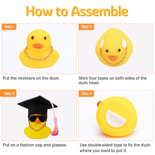 Wonuucardashboarddecorgraduationhatrubberduckcarducksornamentswithminihatnecklacesunglassesscarfblack Urban Country Home Decor Wonuu car dashboard decor graduation hat rubber duck car ducks ornaments with mini hat necklace sunglasses scarf black urban country home decor