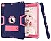 Price comparison product image HyFone Case for iPad 9.7" 2017/2018 (5th/6th Generation) - Rugged Sturdy Shockproof Heavy Duty Durable Full Body Protective Kickstand Cover Case for iPad A1822 A1823 A1893 A1954 - [NavyBlue/RoseRed]