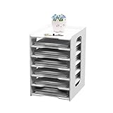 ✈Desk Paper Organizer: Das mehrschichtige Partitionsdesign kann Elemente klassifizieren und speichern, ideal für die Aufbewahrung von Briefen, A4-Papier, Dokumenten und Ordnern im Büro. Bewahren Sie einige Bücher, Schreibwaren und Notizbücher im Arbeitszier auf.υ