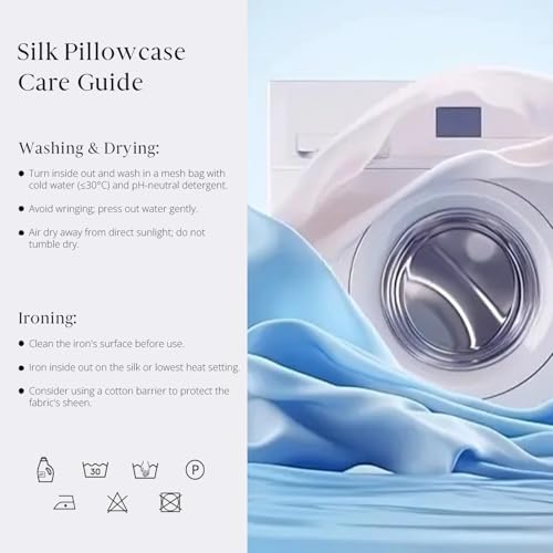 Image of FURBO 100% Pure Mulberry Silk Pillowcase | 22 Momme 6A Grade Silk Pillow Cover for Hair & Skin | Cooling, Breathable, Smooth & Soft | Hidden Zipper Closure | Anti-Frizz (2 Pack, Teal Blue)