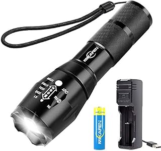 MIKAFEN Led Tactical Flashlight,High Lumen Flashlight with Rechargeable 18650 Lithium Ion Battery