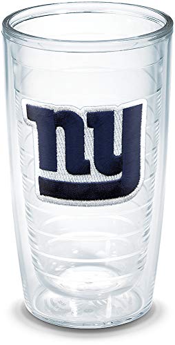 Tervis Made in USA Double Walled NFL New York Giants Insulated Tumbler Cup Keeps Drinks Cold & Hot, 16oz - No Lid, Primary Logo