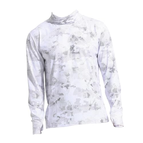 Chaqueta solar hombre transpirable de manga larga con protección facial de secado rápido