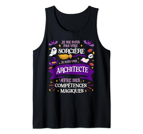 Pas Une Sorcière Je Suis Une Architecte Cadeau Femme Camiseta sin Mangas