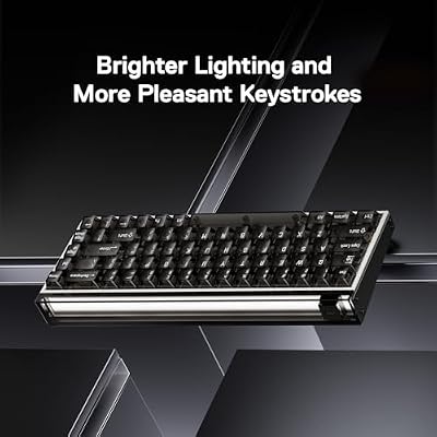 MelGeek MADE68 Pro+ Wired Gaming Keyboard, Magnetic Keyboard with Hall Effect, 65% Compact Rapid Trigger, Hot-Swappable, RGB Snap Tap & Adjustable Actuation, Online HIVE Custom (Phantom Gray)