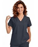 Meidiero Women's Scrub Tops, Relaxed Fit Medical Scrubs with 4 Pockets, 2 Pen Slots Soft Stretch...