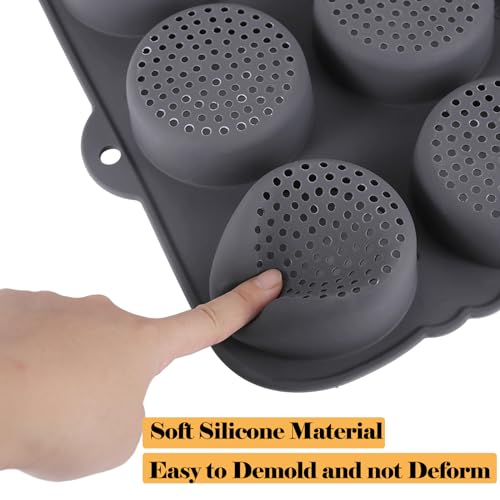 atrccs Silicone Burger Bun Pan, 12-Cavity Hamburger Bun Pan, Nonstick Burger Mold & Heat Resistant Hamburger Helper Mold, Bread Loaf Pans for Homemade Bread, Silicone Muffin Pan Tray for Baking by atrccs - Used condition - Image 4