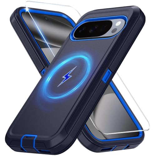 KTUOHU for Google Pixel 10 Pro XL Magnetic Case [Compatible with Magsafe] [Screen Protector] [Dual Layer Military-Grade Protection] Heavy Duty Shockproof Protective Cover for Google 10 Pro XL, Blue by KTUOHU - Used condition - US$12.74