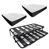 Somnia Descanso - Cama Completa con 2 Colchones Bombay (Cara Invierno/Verano) + Cama Nido Reforzada, 90 x 190