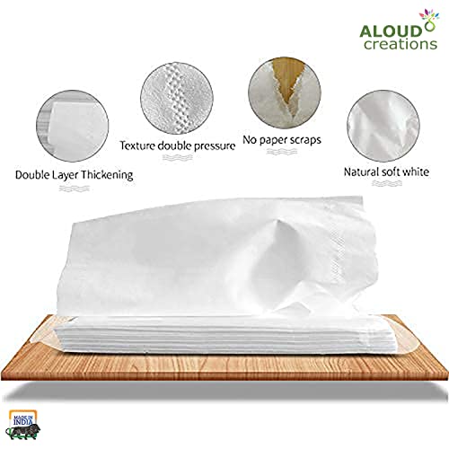 Image of ALOUD CREATIONS Facial Tissue Refill Pack | Car Tissue Refill | Disposable Facial Tissues | Travel Size Pack for Car & Purse | 2 Ply | 100 Pulls in Each Packet | Pack of 12 | Total 1200 Pulls