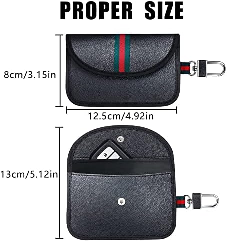 Faraday Pouch for Car Keys, 2 Pack Car Key Signal Blocking Pouch, Keyless Entry Car Keys Case, RFID Anti-Theft Faraday Bag for Car Security, Car Gifts Set