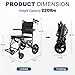 WISGING Ultra-Light Transport Wheelchair - Folding Portable Wheelchair with Bag - Trolleys for Elderly Aircraft Travel with Hand Brake